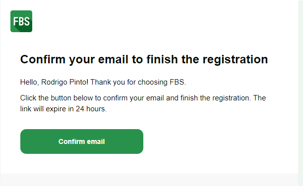 fbs registration confirm email