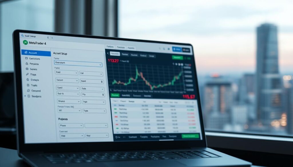 MetaTrader 4 account setup