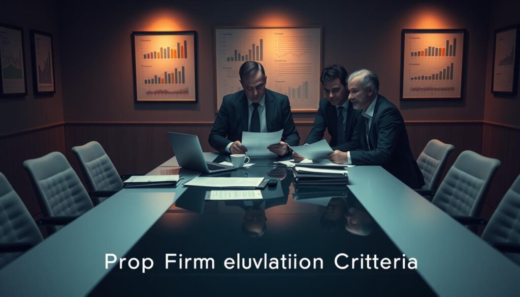 prop firm evaluation criteria